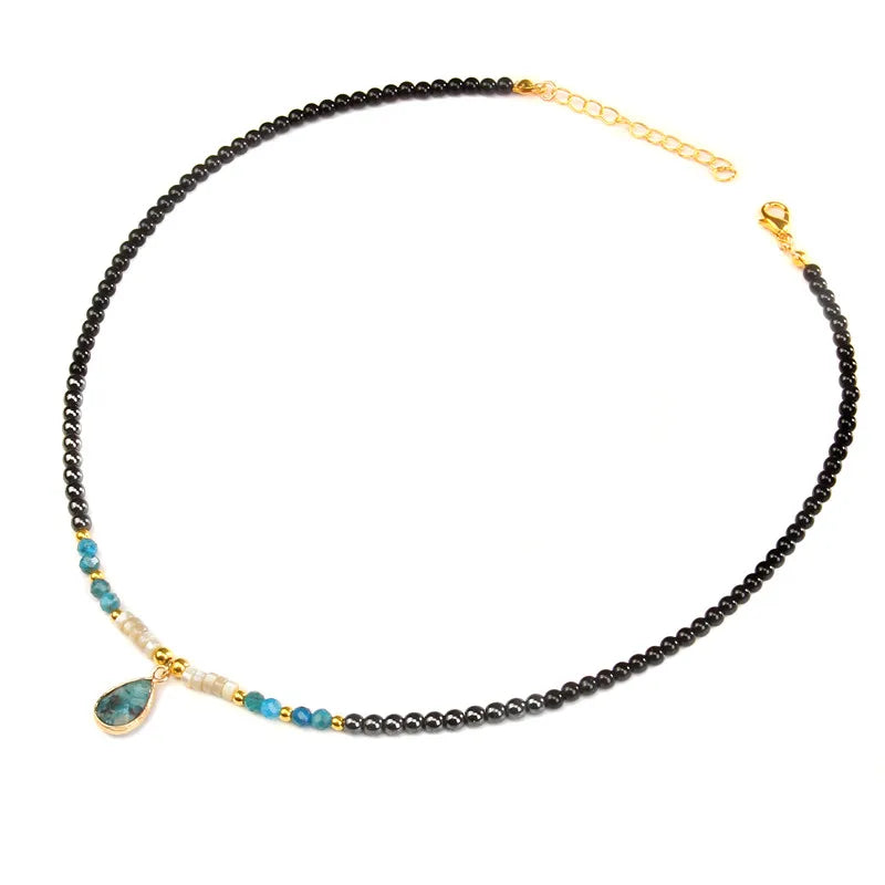40cm Drop Pendant Necklace Natural Quartzs Stone Beaded Charm Necklaces Vintage Female Energy Necklace for Women Jewelry Gifts