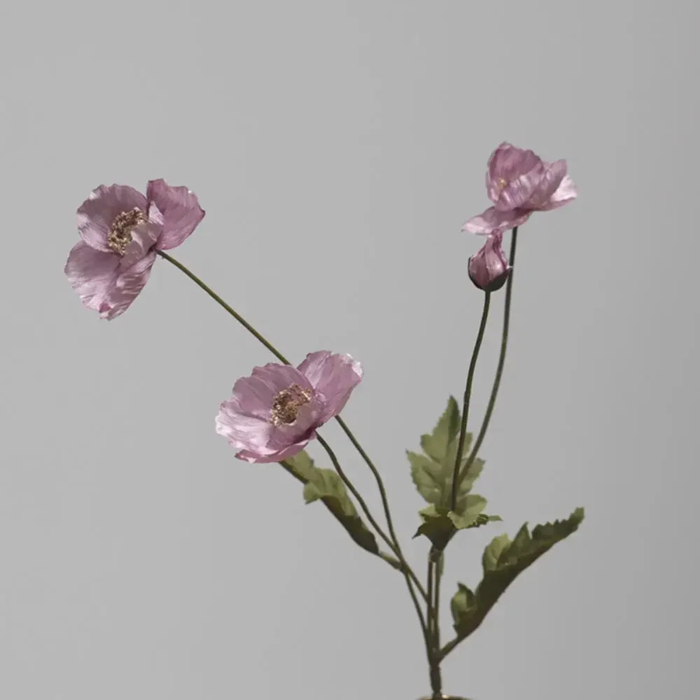 Artificial Flowers Fake Poppy Silk Flowers Long Stem Housewarming Garden Table Wedding DIY Party Wedding Bridal Bouquet Decor