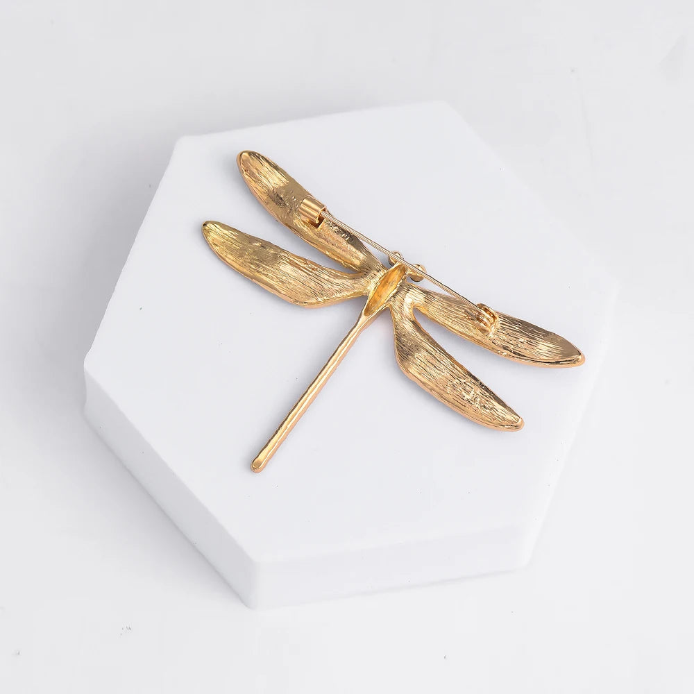 Animal White Dragonfly Brooches Fashion Insect Pins Clothing Backpack Lapel Accessories Animal Jewelry For Women Girl Gift