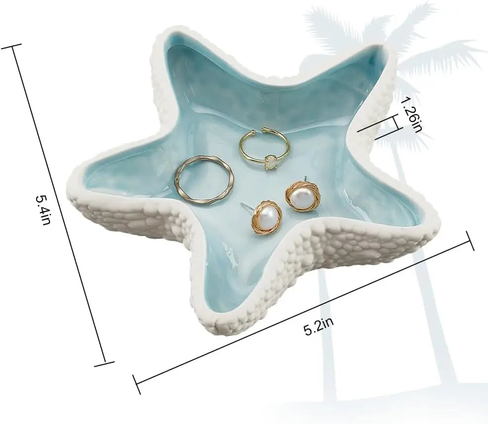 1 pc Jewelry Dish Tray Ceramic Jewelry Dish Ring Holder Trinket Dish Candy Dish Small Key Bowl for Birthday Home Party Decor