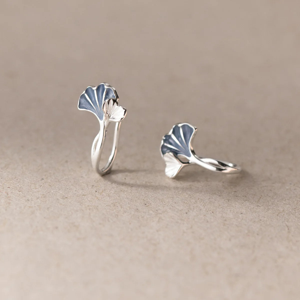 925 Sterling Silver Ginkgo Leaf Stud Earrings For Women Luxury Quality Jewelry Accessories Wholesale 2024 Trend Money 925