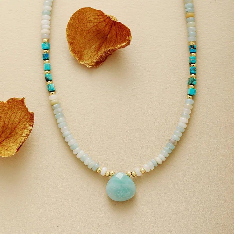 Amazonite Choker Necklace | Boho Jewellery